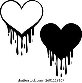 Blood Heart Vector Drawing Graffiti Design