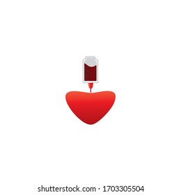 blood hemofilia logo templete vector icon illustrations design