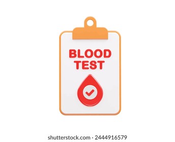Blood icon 3d rendering illustration element