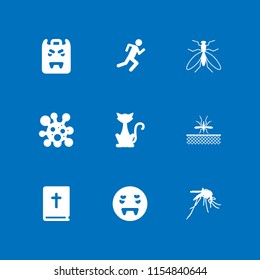 blood icon. 9 blood set with virus, vampire, mosquito and horror vector icons for web and mobile app