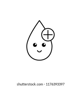 blood icon. Element of blood donation icon for mobile concept and web apps. Thin line blood icon can be used for web and mobile