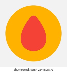 Icono de sangre en estilo plano, uso para presentación de aplicaciones móviles del sitio web