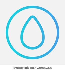 Blutsymbol im Farbverlauf-Stil, Verwendung für Website-Mobile-App-Präsentation