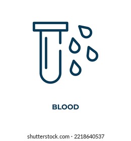 Blood icon. Linear vector illustration. Outline blood icon vector. Thin line symbol for use on web and mobile apps, logo, print media.