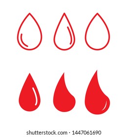 blood icon logo design template