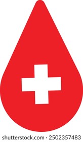 Icono de la sangre. Vector rojo en la sangre