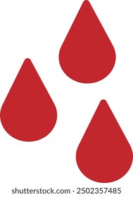 Icono de la sangre. Vector rojo en la sangre