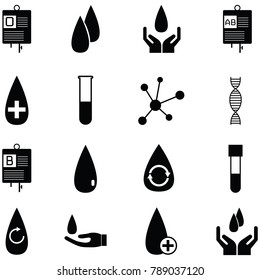 blood icon set