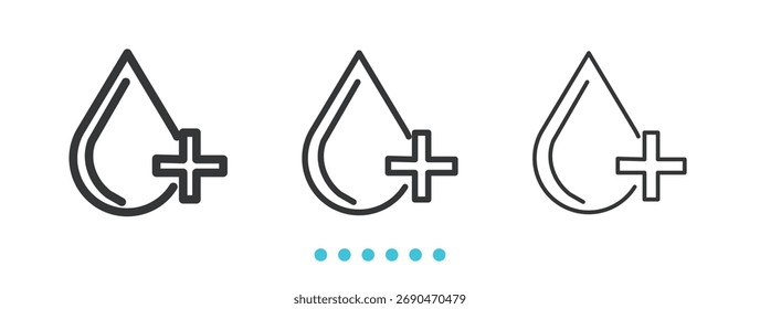 Blood Icon. Thin line icon vector