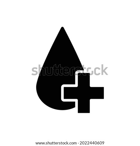 blood icon vector black sign