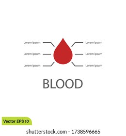 blood icon vector design element logo template