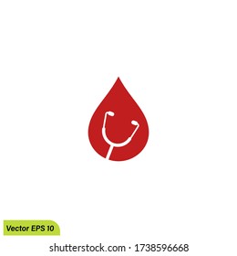 plantilla de logotipo de elemento de diseño de vectores de iconos de sangre