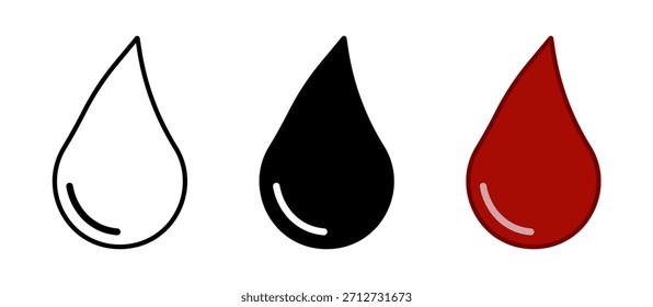 Sangre, ícono de sangre, Ilustración vectorial. Concepto De Diabetes