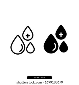 Blood Icon Vector Illustration Logo Template