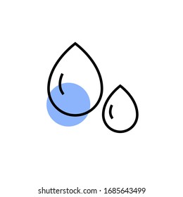 blood icon vector illustration. water icon with color shape
