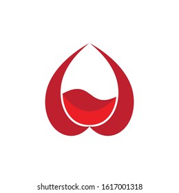Blood illustration logo vector template