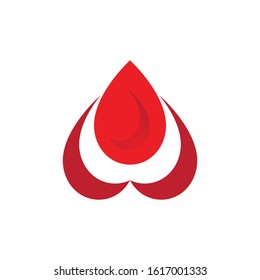 Blood illustration logo vector template