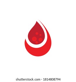 Plantilla vectorial del logotipo de la ilustración sanguínea