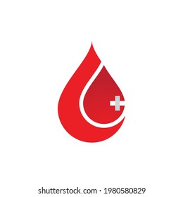Blood illustration logo vector template design