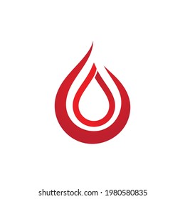 Blood illustration logo vector template design
