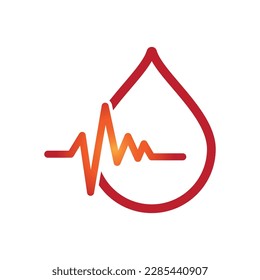 Diseño de plantillas vectoriales de logotipo de ilustración de sangre
