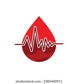 Diseño de plantillas vectoriales de logotipo de ilustración de sangre
