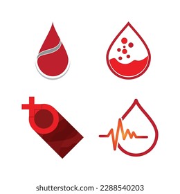 Blood illustration logo vector template design