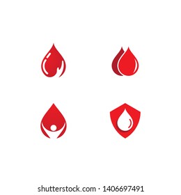 Blood ilustration logo vector template