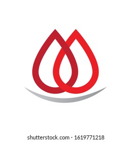 Blood ilustration logo vector template