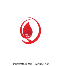 Blood ilustration logo vector template