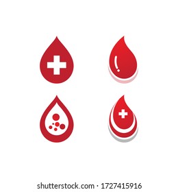 Plantilla vectorial del logotipo de la ilustración sanguínea