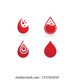 Blood ilustration logo vector template