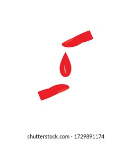 Blood ilustration logo vector template
