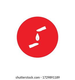 Plantilla vectorial del logotipo de la ilustración sanguínea