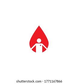 Blood ilustration logo vector template