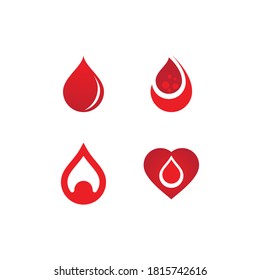 Plantilla vectorial del logotipo de la ilustración sanguínea