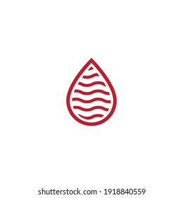 Plantilla vectorial del logotipo de la ilustración sanguínea