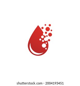 Plantilla vectorial del logotipo de la ilustración sanguínea