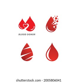 Plantilla vectorial del logotipo de la ilustración sanguínea