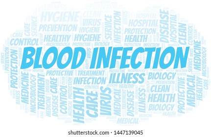 Blood Infection word cloud vector made with text only