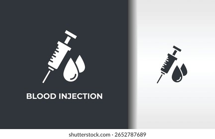 Vector De Inyección De Sangre, Icono O Signo De Logotipo Ilustración De Símbolo Aislado
