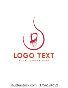 Blood kingdom initial letter type D logo template, Vector logo for business and company identity 