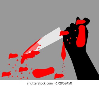 Blood knife vector