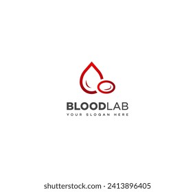 Blood lab logo vector design.