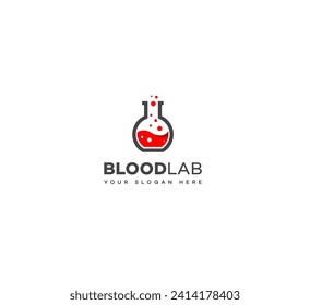 Logo des Blood-Labors, Vektordesign.