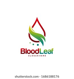 Blood Leaf Logo designs concept vector, Donor logo designs template, design concept, logo, logotype element for template