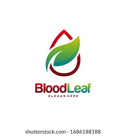 Diseño de logotipos de hoja de sangre vectorial, plantilla de diseños de logotipos de donantes, concepto de diseño, logotipo, elemento de logotipo para plantilla