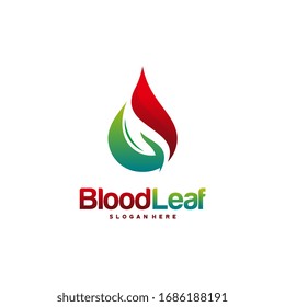 Blood Leaf Logo designs concept vector, Donor logo designs template, design concept, logo, logotype element for template