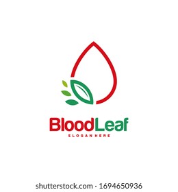 Blood Leaf Logo designs concept vector, Donor logo designs template, design concept, logo, logotype element for template