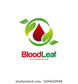 Blood Leaf Logo designs concept vector, Donor logo designs template, design concept, logo, logotype element for template